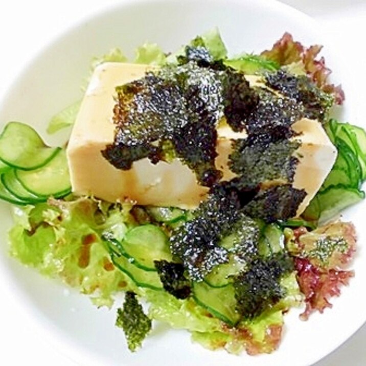 豆腐と海苔のサラダ